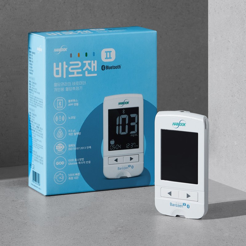 바로잰 II 블루투스형 GM01IAD 측정기와 패키지
